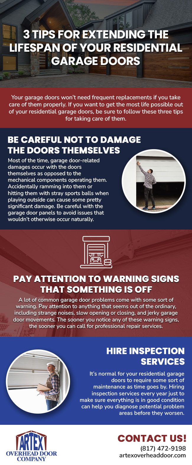 3 Tips for Extending the Lifespan of Your Residential Garage Doors