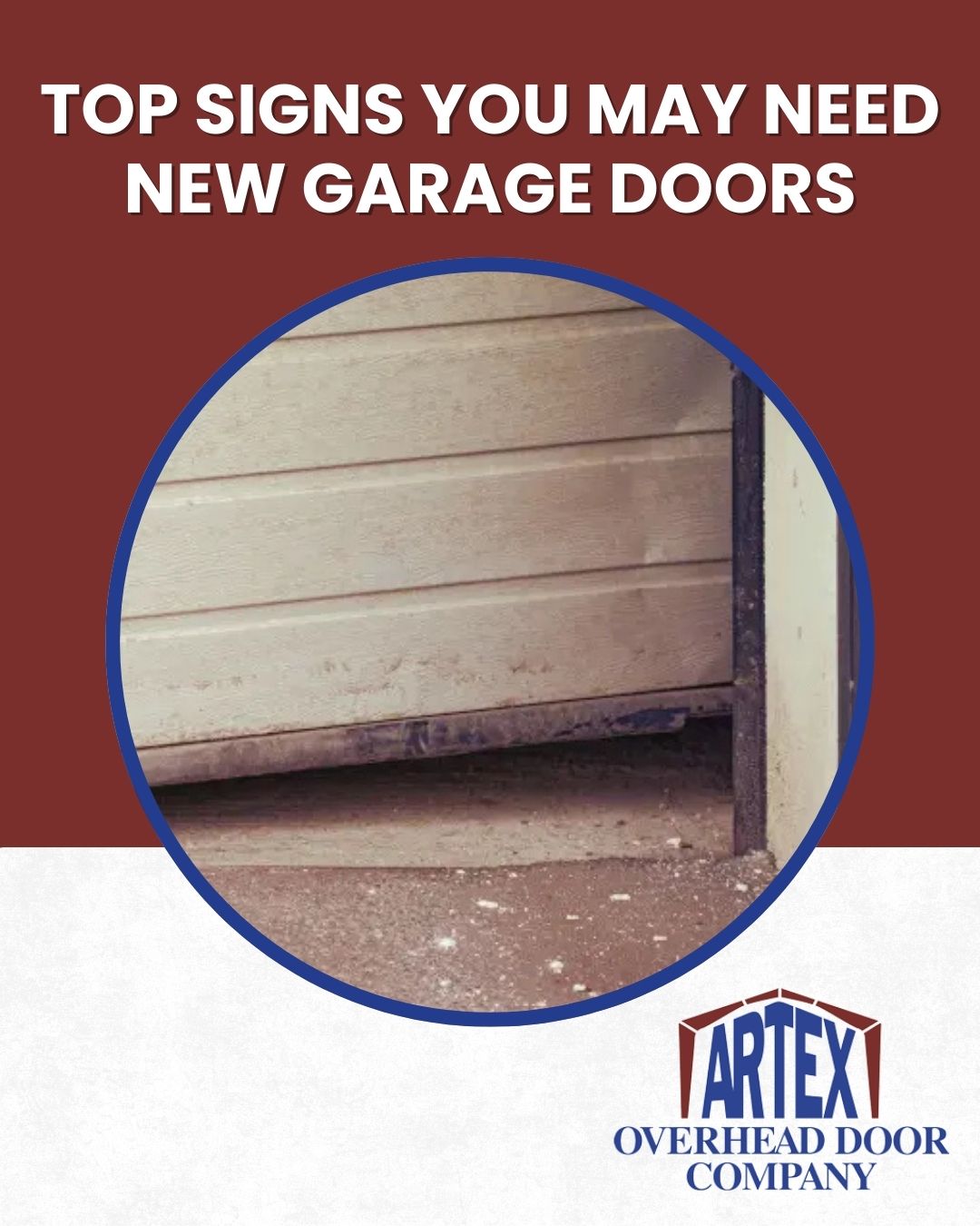 Top Signs You May Need New Garage Doors